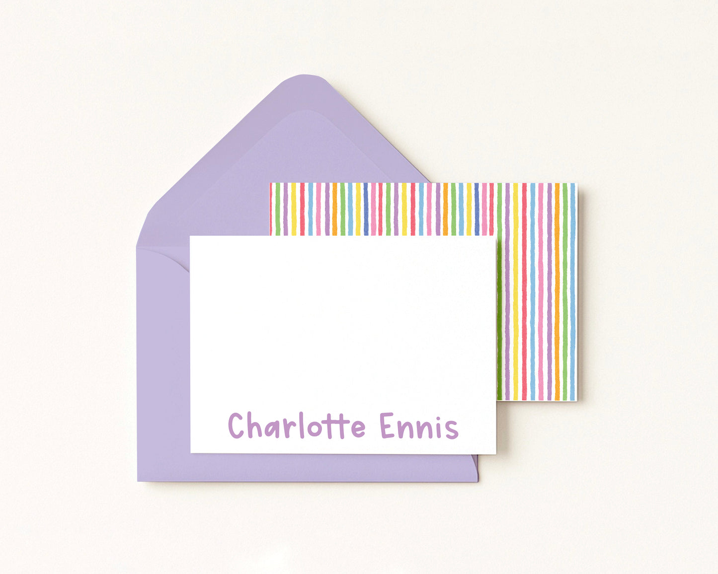 Kid's Stripe Background Stationery