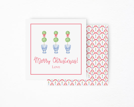 Merry Christmas Red Chinoiserie