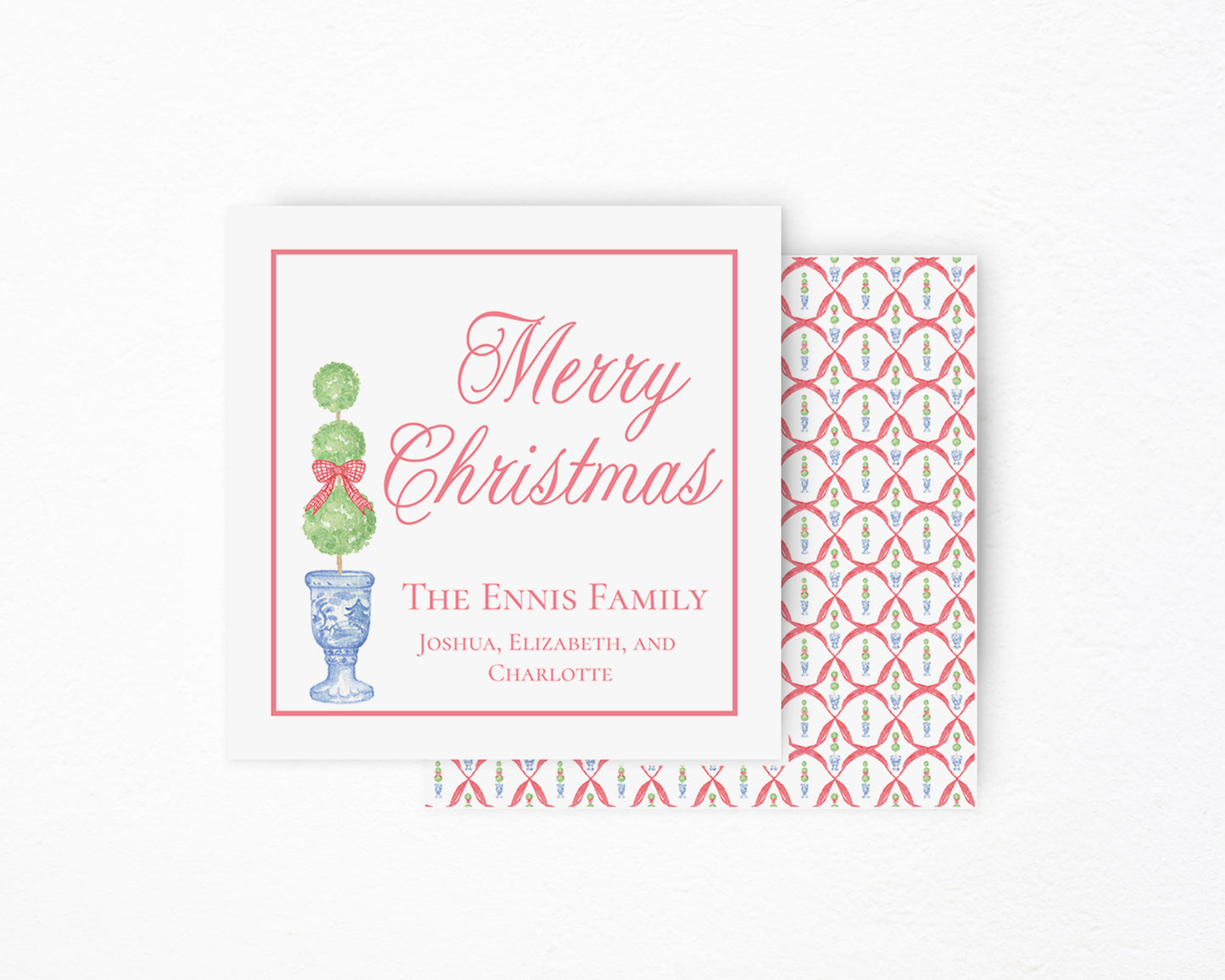 Red Chinoiserie Gift Tag