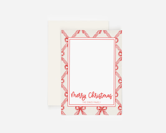 Red Ribbon Too Christmas Card