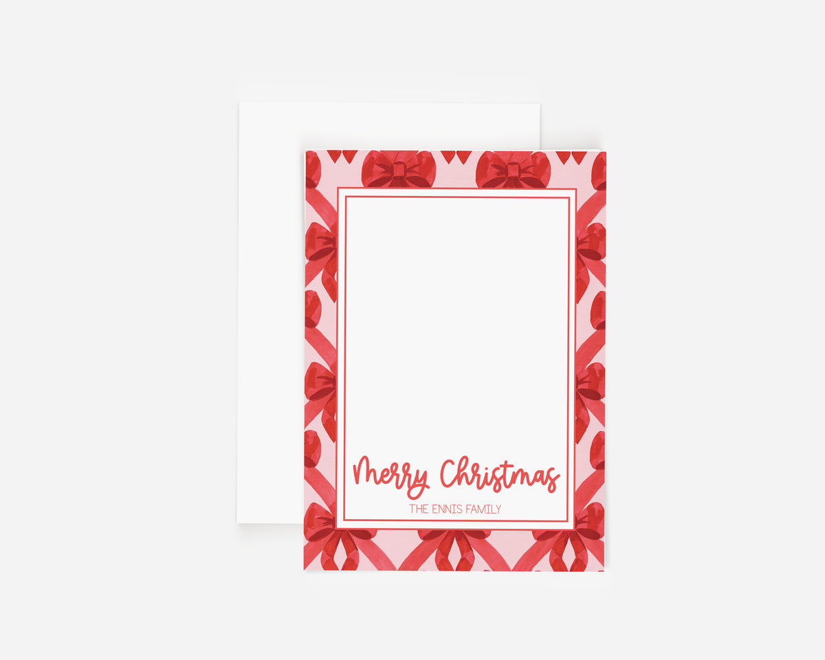 Red Ribbon Christmas Card