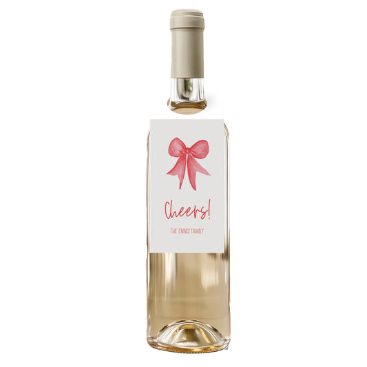 Red Ribbon Wine Tag