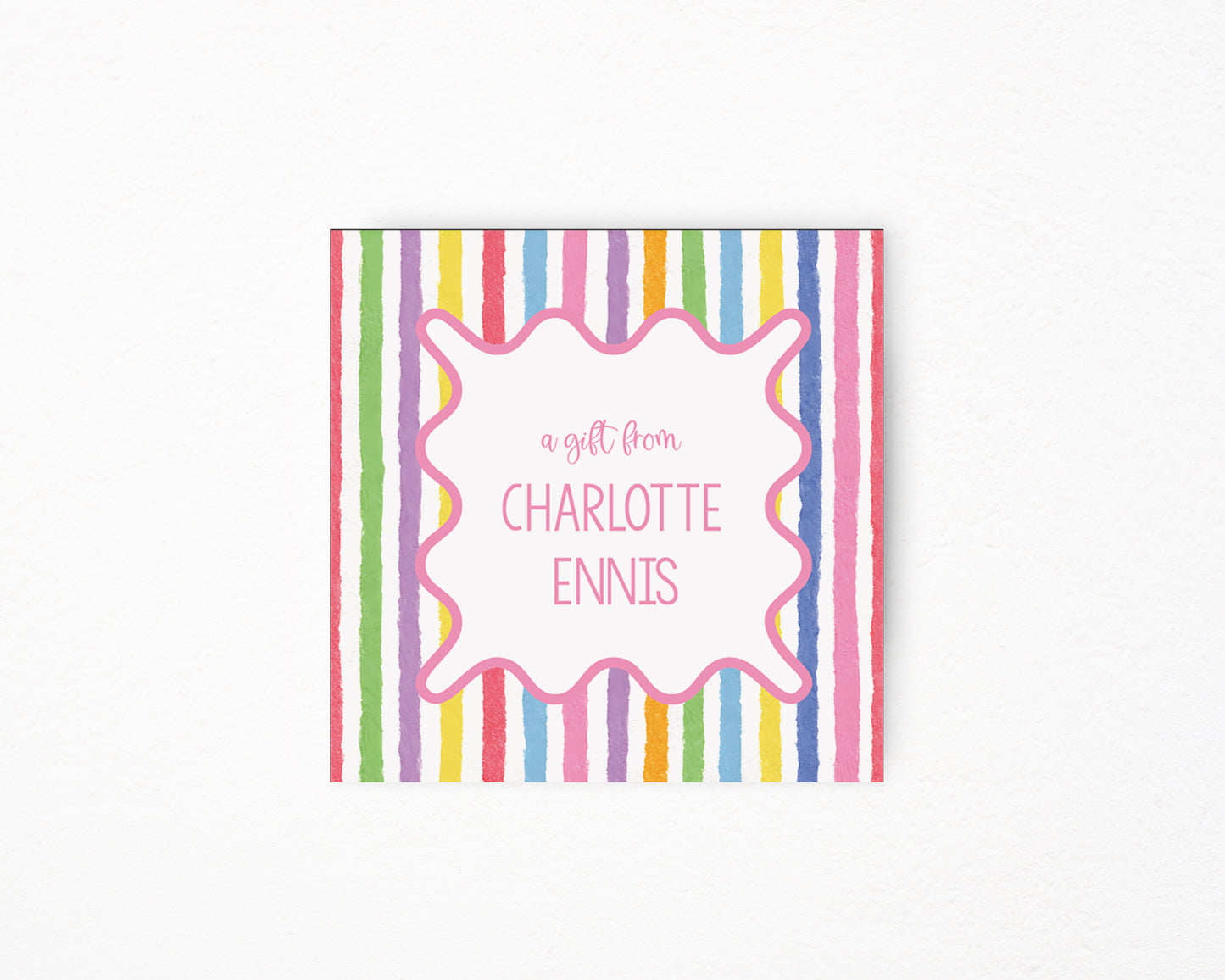 Stripe Birthday Sticker