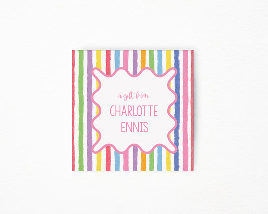 Stripe Birthday Sticker